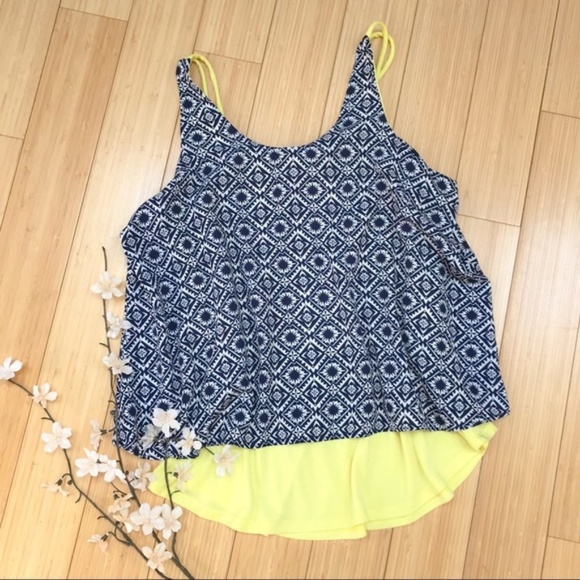 Charming Charlie Double Layer Tank Top, S. - Picture 1 of 6